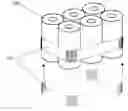 Fig. 01 - Foam spring mattress with replaceable foam springs