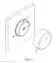 Fig. 07 - Device for concealing a plate associated with overflow plumbing