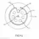 Fig. 10 - Device for concealing a plate associated with overflow plumbing
