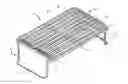 Fig. 01 - Stackable or nestable shelf with reinforced platform