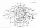 Fig. 01 - Rotary piston pump having converging inlet and outlet openings for conveying a fluid medium containing solids
