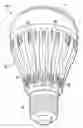 Fig. 01 - Dimmable LED bulb with heatsink having perforated ridges