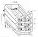 Fig. 08 - Cam driven wedge braking system for multi-stage lifts
