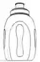 Fig. 01 - Bottle, retaining device and associated elements for carrying containers and other items