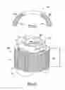 Fig. 16 - Power tool with motor having a multi-piece stator