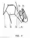 Fig. 05 - Wireless headset pincher holding device that suspends or secures a wireless headset to a user by clipping it to the shirt collar, shirt pocket or article of clothing in a way that will prevent damage, theft, annoyance, and loss of the wireless headset