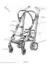 Fig. 02 - Foldable stroller with rotatable leg rest adapted for receiving a car seat