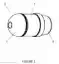 Fig. 02 - Spin stabilized and/ or drag stabilized, blunt impact non-lethal projectile