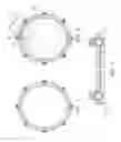 Fig. 06 - Gas turbine engine joint having a metallic member, a CMC member, and a ceramic key