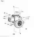 Fig. 02 - Worm wheel, reducer, and motor with the reducer