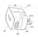 Fig. 01 - Adaptor unit with an aperture for an electrical plug with contacts engagement taking place outside the aperture