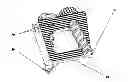 Fig. 01 - Bi-directional fixating/locking transvertebral body screw/intervertebral cage stand-alone constructs