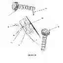 Fig. 06 - Bi-directional fixating/locking transvertebral body screw/intervertebral cage stand-alone constructs