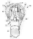 Fig. 01 - Expandable liquid volume in an LED bulb