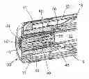 Fig. 01 - Injection device with projections disposed on the passage to reduce the effective bore of the passage