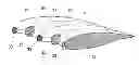 Fig. 01 - Aircraft tail surface with a leading edge section of undulated shape