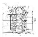 Fig. 03 - Engine assembly including multiple bore center pitch dimensions