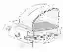 Fig. 01 - Cooking grill and burner having V-shaped firebox