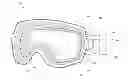 Fig. 01 - Goggle with easily interchangeable lens that is adaptable for heating to prevent fogging