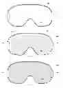 Fig. 04 - Goggle with easily interchangeable lens that is adaptable for heating to prevent fogging