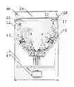 Fig. 01 - Method for driving clothes to roll in upright barrel by using impellers and application thereof