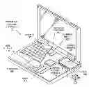 Fig. 01 - Suspended hard disk drive system for portable computers