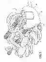 Fig. 05 - Intermediate bracing support and guide for use with an elongated egg cracker shaft and for preventing outward bowing deflection during egg delivery and breaking operations