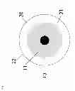 Fig. 02 - Oriented contact lens with brightly colored sclera