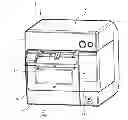 Fig. 01 - Printer cover opening/closing mechanism, and printer
