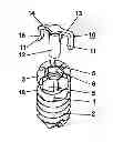 Fig. 01 - Method for locking an artificial facet between two vertebral bodies