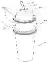 Fig. 01 - Cup lid with integrated container
