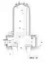Fig. 10 - Pressurized water reactor with upper plenum including cross-flow blocking weir