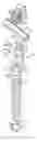 Fig. 01 - Polyaxial bone screw assembly with fixed retaining structure