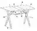 Fig. 01 - Table including at least one leg that can be turned either way up