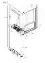 Fig. 05 - Refrigerator includes a second door disposed on a first door, a shelf disposed on the first door, a connection assembly connecting the shelf to the second door and linking opening of the second door to rotate the shelf