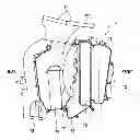 Fig. 01 - Vehicle air conditioner including sub-casing sandwiched by division casings