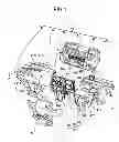 Fig. 02 - Vehicle air conditioner including sub-casing sandwiched by division casings