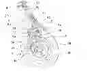 Fig. 01 - Front end device for a vehicle with a single steered front wheel and vehicle equipped with such a front end device