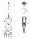 Fig. 01 - Outdoor solar lamp with a base having flat and pointed foot elements