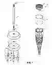 Fig. 02 - Outdoor solar lamp with a base having flat and pointed foot elements