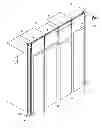 Fig. 01 - Header panel assembly for preventing air circulation above electronic equipment enclosure