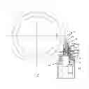 Fig. 01 - Actuating device for the rotation of a turbine shaft train