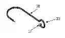 Fig. 01 - Jig body and hook assembly for use with soft plastics