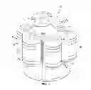 Fig. 04 - Apparatus for centrifugal separation of solid and/or liquid particles from a flow of gas