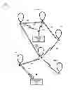 Fig. 01 - Balloon network with free-space optical communication between super-node balloons and RF communication between super-node and sub-node balloons