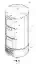 Fig. 16 - High performance freezer having cylindrical cabinet