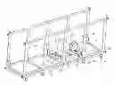 Fig. 01 - Support structure with stowed implement bracket