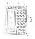 Fig. 03 - Hand-held electronic device with a keyboard optimized for use with the thumbs