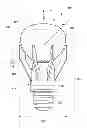 Fig. 01 - LED LAMP WITH DIFFUSER HAVING SPHEROID GEOMETRY