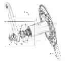 Fig. 01 - Bottom bracket assembly of a bicycle and left crank arm assembly thereof
